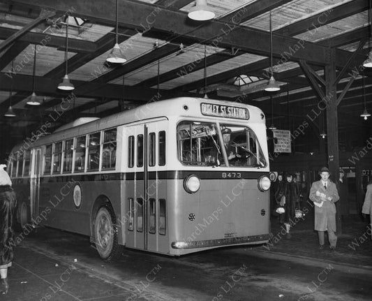 MTA Trolley Bus at Fields Corner Station 1948