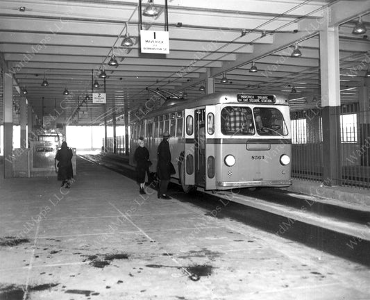 Day Square Station Busway, January 8, 1952