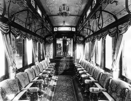 West End Street Railway Co. Parlor Car #924 Interior 1896