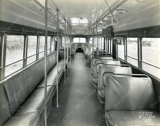 Boston Elevated Railway Co. PCC Car #3190 Seating Area 1945