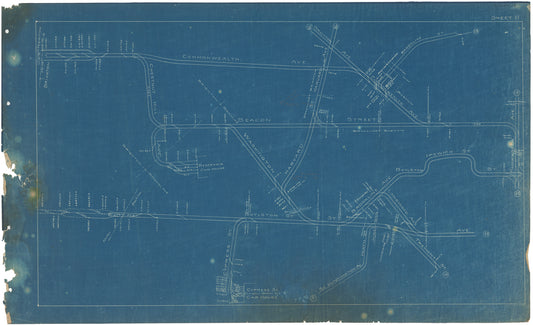 Boston Elevated Railway Co. Track Plans 1908 Plate 11
