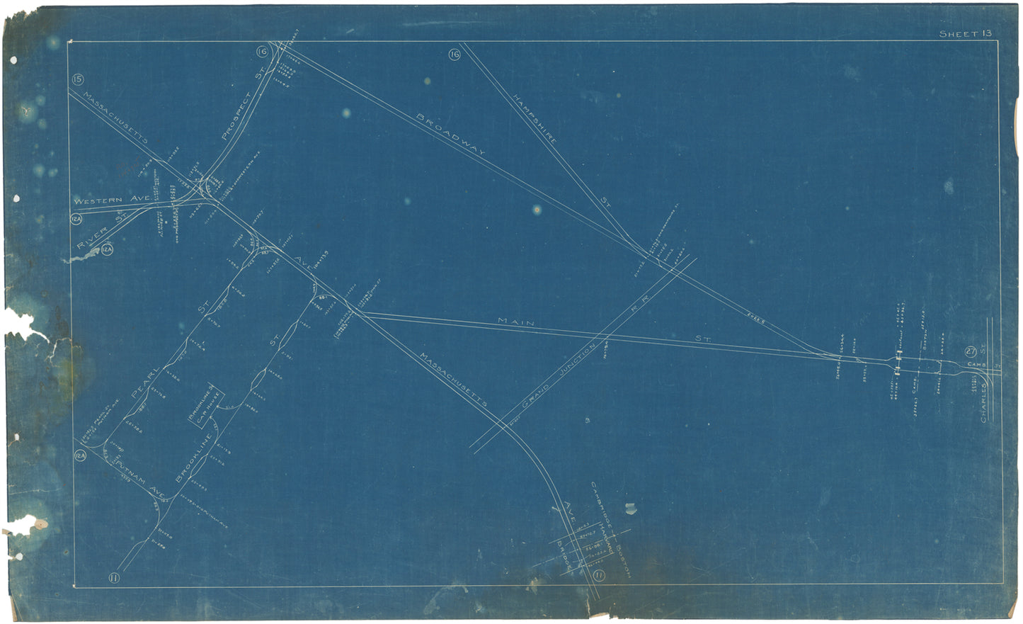 Boston Elevated Railway Co. Track Plans 1908 Plate 13