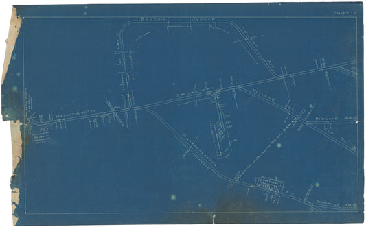 Boston Elevated Railway Co. Track Plans 1908 Plate 17