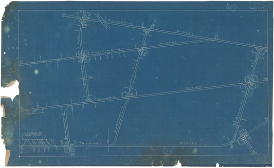 Boston Elevated Railway Co. Track Plans 1908 Plate 25