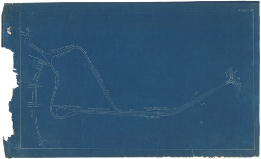 Boston Elevated Railway Co. Track Plans 1908 Plate 36