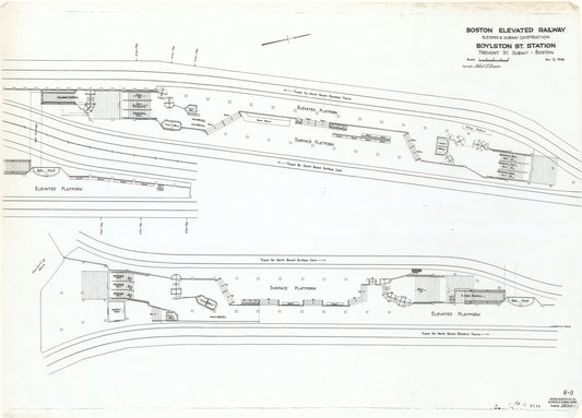 Boylston Street Station Plan, November 12, 1908