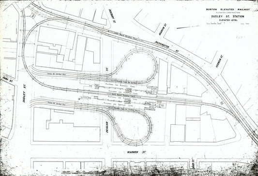 Dudley Street Terminal Elevated Level Plan June 1906