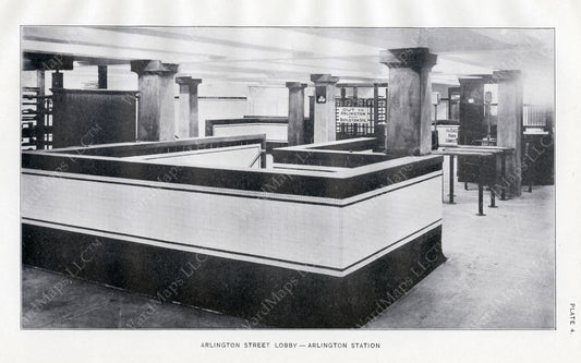 BTD Annual Report 1921 Plate 04: Arlington Station Lobby