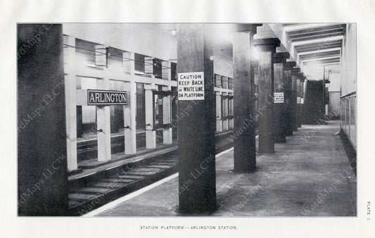 BTD Annual Report 1921 Plate 05: Arlington Station Platform