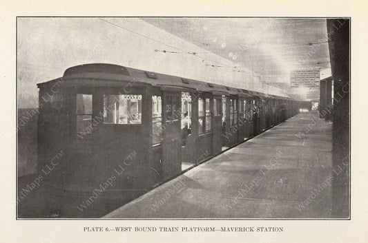 BTD Annual Report 1925 Plate 06: Maverick Station Westbound Platform
