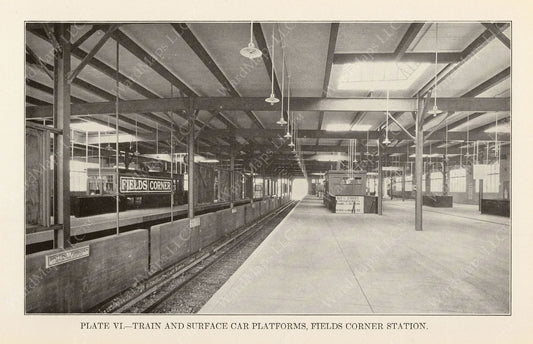 BTD Annual Report 1927 Plate 06: Fields Corner Station Interior