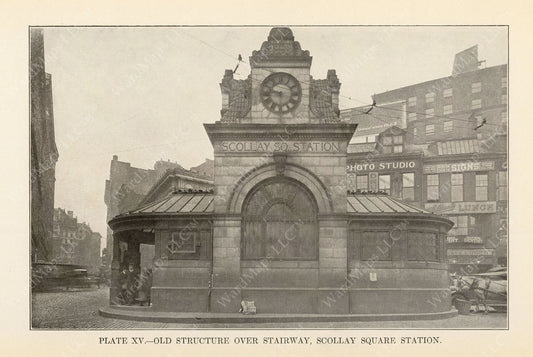 BTD Annual Report 1927 Plate 15: Scollay Square Station, Existing Head House