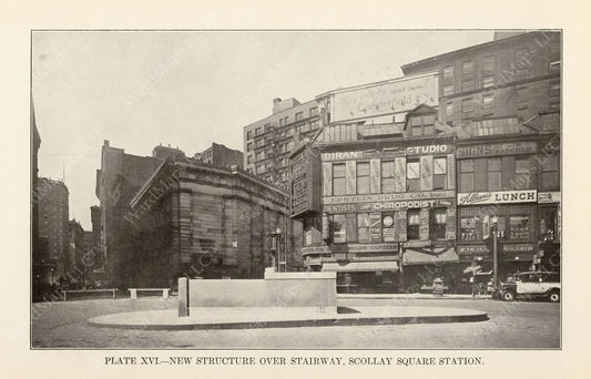 BTD Annual Report 1927 Plate 16: Scollay Square Station, New Entrance