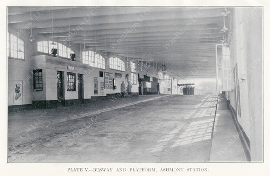 BTD Annual Report 1928 Plate 05: Ashmont Station Busway Interior