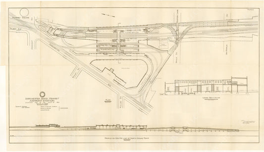 BTD Annual Report 1928 Plate 06: Plan of Ashmont Station