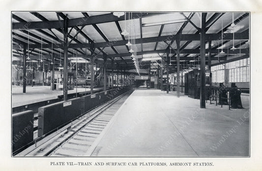 BTD Annual Report 1928 Plate 07: Ashmont Station Interior