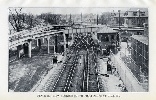 BTD Annual Report 1928 Plate 09: View South from Ashmont Station