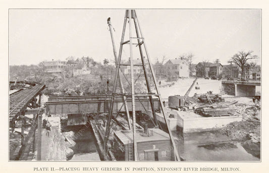 BTD Annual Report 1929 Plate 02: Mattapan HSL, Neponset River Bridge