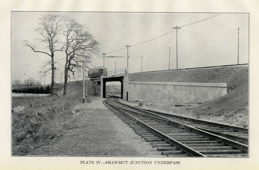 BTD Annual Report 1929 Plate 04: Mattapan HSL, Shawmut Junction Overpass