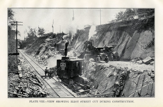 BTD Annual Report 1929 Plate 08: Eliot Street Cut Construction