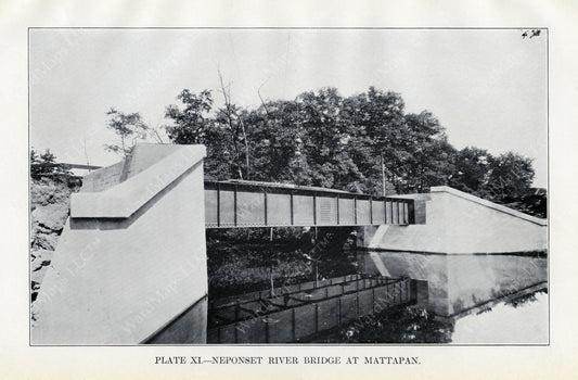 BTD Annual Report 1929 Plate 11: Mattapan HSL, Neponset River Bridge