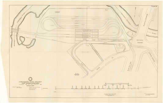 BTD Annual Report 1929 Plate 08: Plan of Mattapan Station