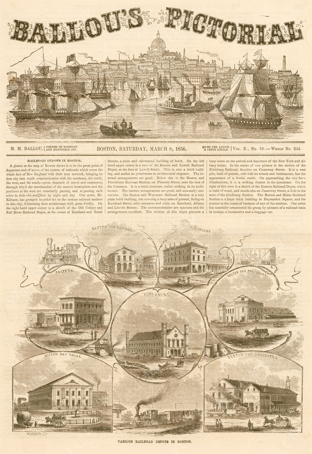 Boston’s Steam Railroad Passenger Terminals 1856