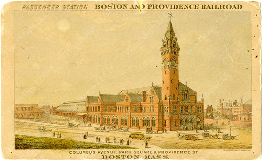 Park Square Passenger Station, Boston, Massachusetts Circa 1880
