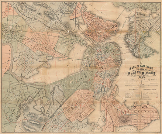 Chase’s Railroad Map of Boston 1865