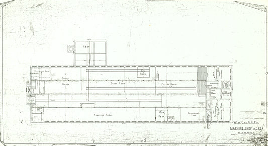 Central Power Station Machine Shop, South End, Boston, Massachusetts 1890s: Second Floor Plan