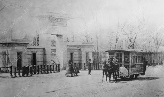 Horsecar at Mount Auburn Cemetery Circa 1860