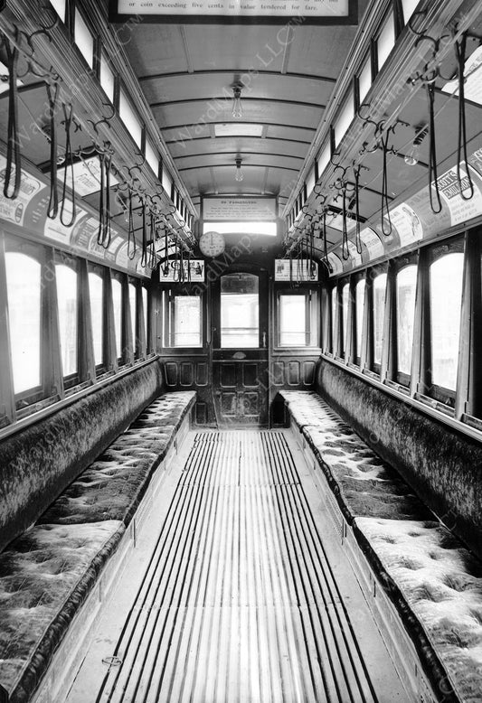West End Number 1 Type Streetcar Interior Circa 1891