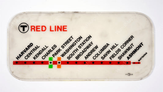 Red Line Map from Red Line “Blue Bird” Cars, Mid-1970s