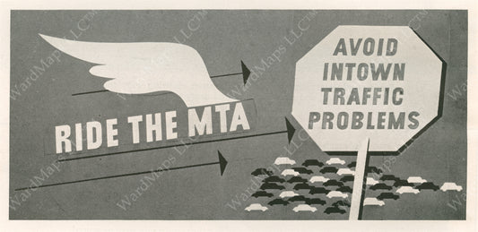 MTA Print Advertisement "Ride the MTA" Circa 1950s