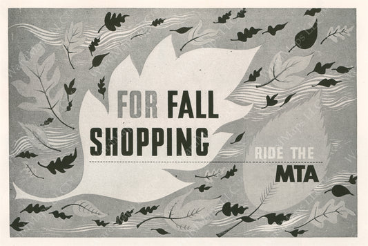 MTA Fall Shopping Advertisement Graphic 1952