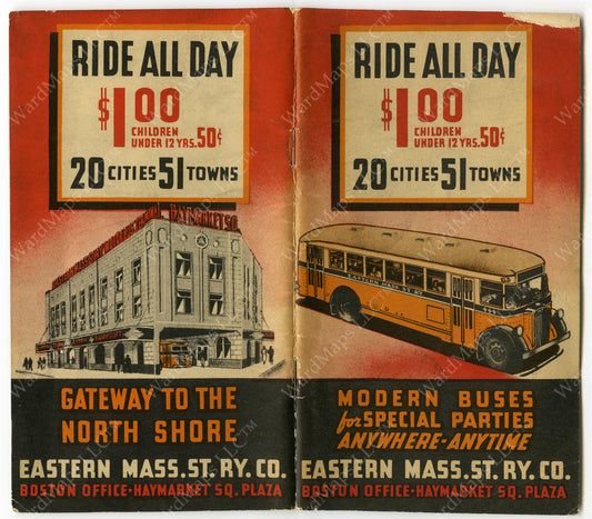 “Ride All Day for $1” Brochure Cover 1930s