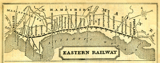 Eastern Railroad Map 1860