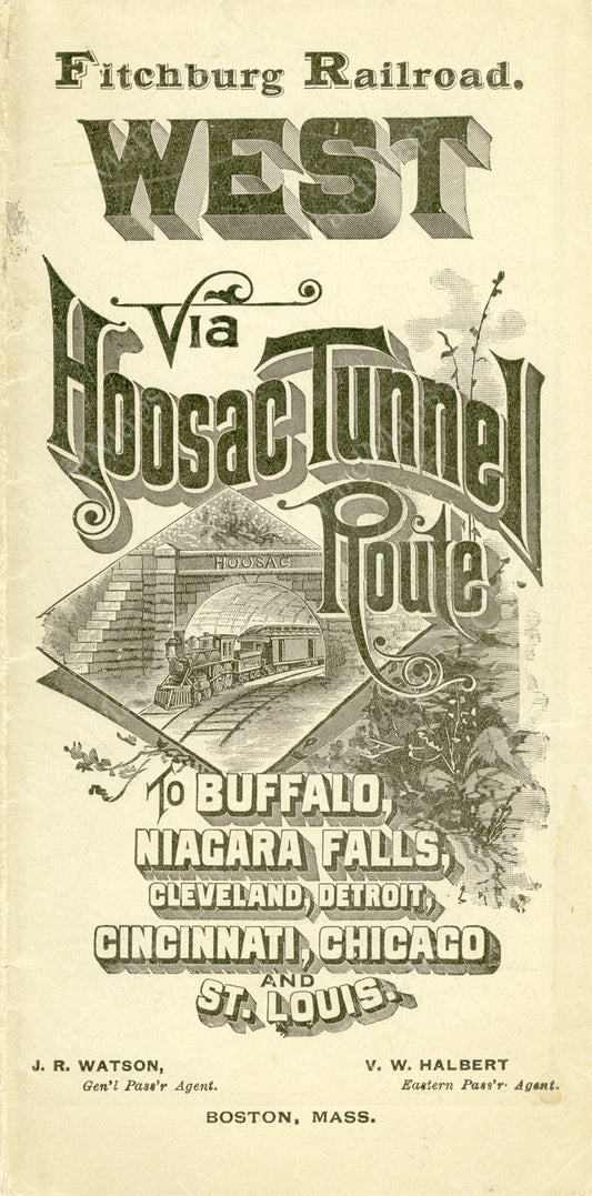 Fitchburg Railroad Timetable Cover 1895