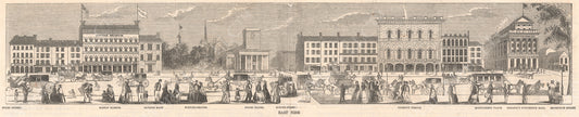 Tremont Street East Side, Boston Early 1850s