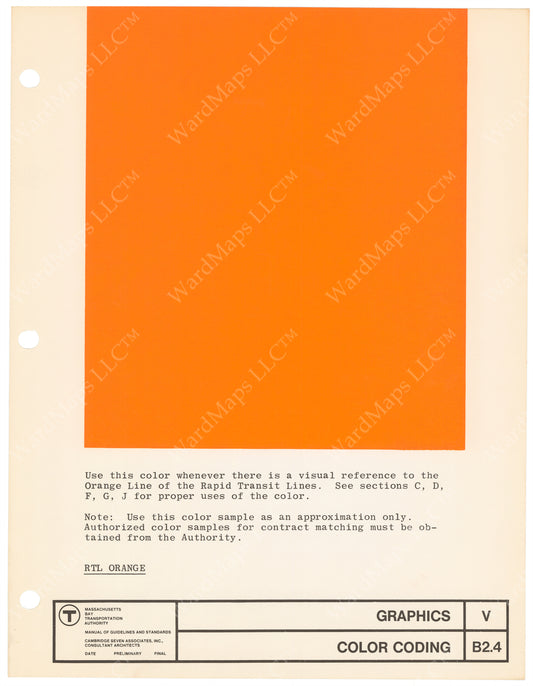 MBTA Colors Master Sheet 1966: Orange