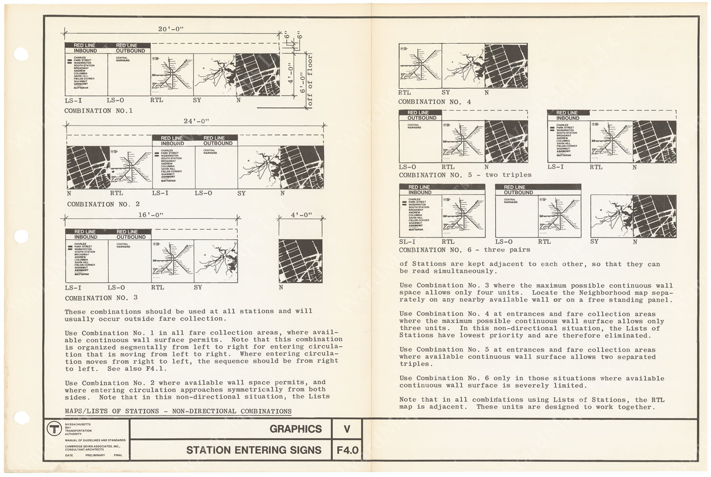 MBTA Station Wall Panel Specification Sheet 1966