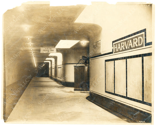 Harvard Station Rapid Transit Train Unloading Platform 1912