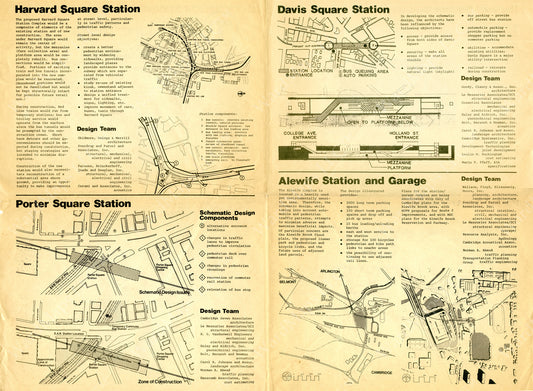 Stations of the MBTA Red Line Northwest Extension 1976