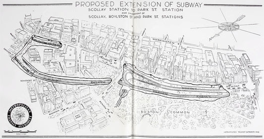 Proposed Streetcar Subway Expansion 1947