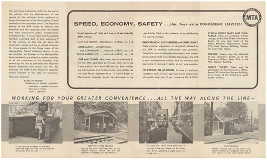 MTA Highland Branch Advertisement Circa 1959