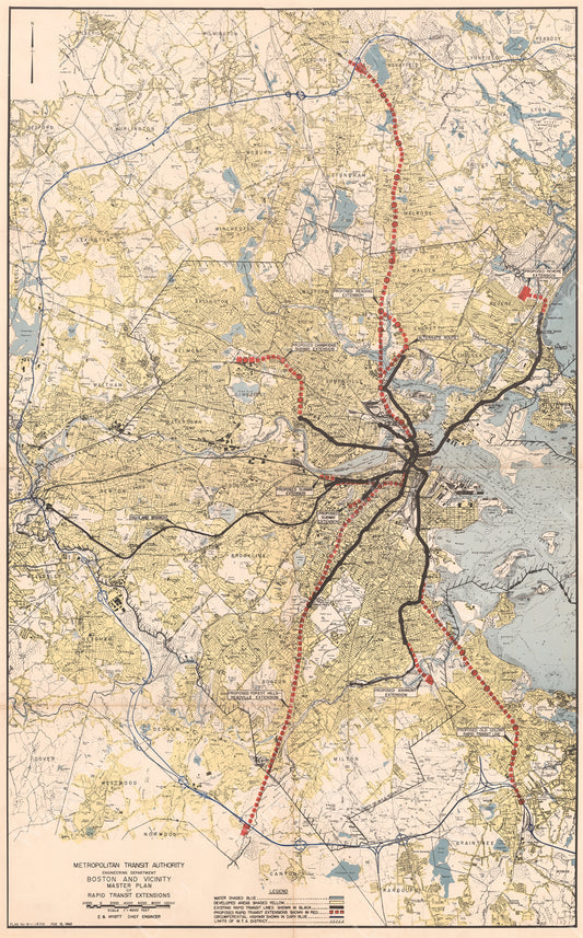 MTA Ten-Year Master Plan Map 1963