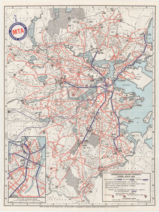 MTA System Route Map 1964