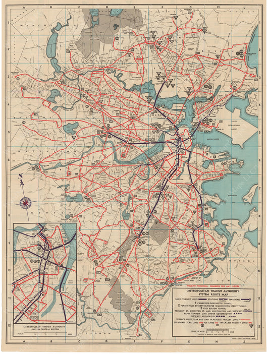 MTA System Route Map 1949