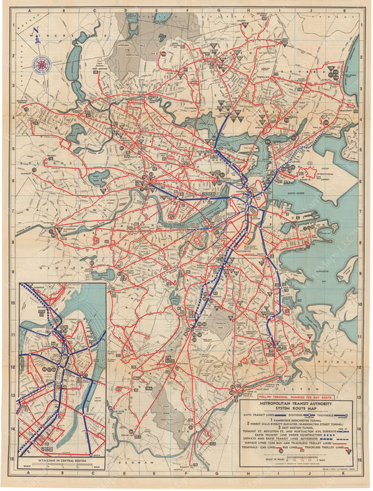 MTA System Route Map 1951