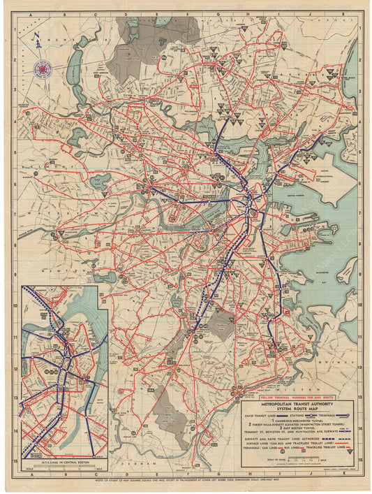 MTA System Route Map 1952